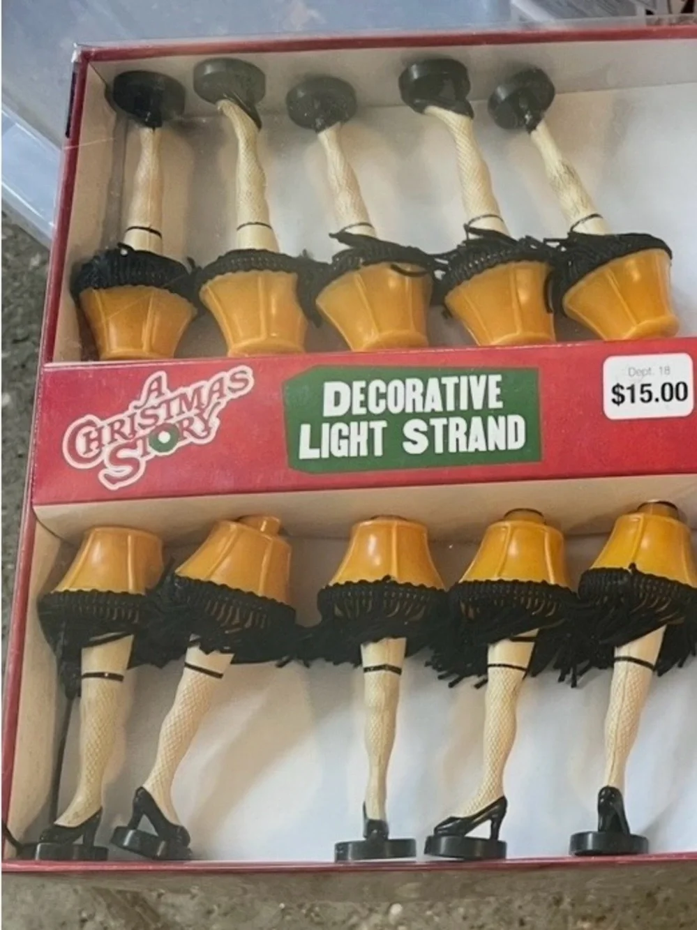 Decorative Light Strand - Black & Gold Leg Lamp Bulbs ( 2 boxes )